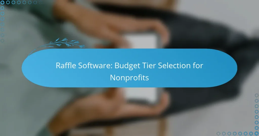 Logiciel de tirage au sort : sélection du niveau de budget pour les associations caritatives